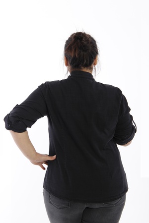 Джинсы с бисером и воротником больших размеров