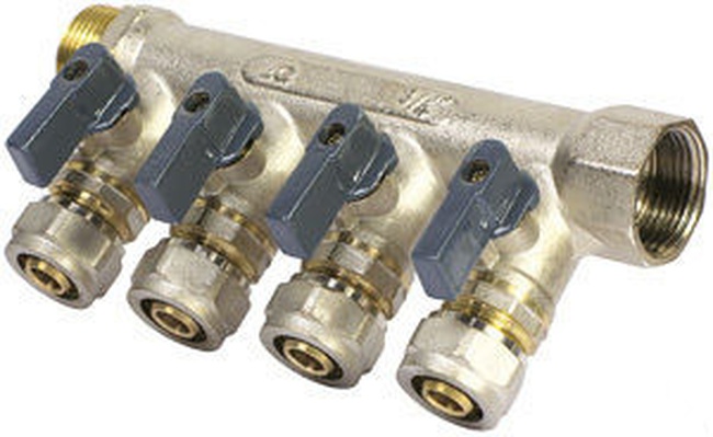 Коллектор с шар. кранами