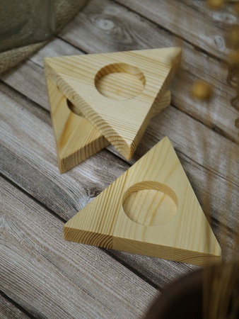 Подсвечник Треугольник, размер 100мм, в комплекте 3шт