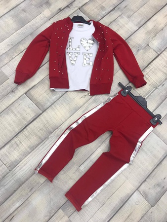 Love boncuklu hırkalı Takım