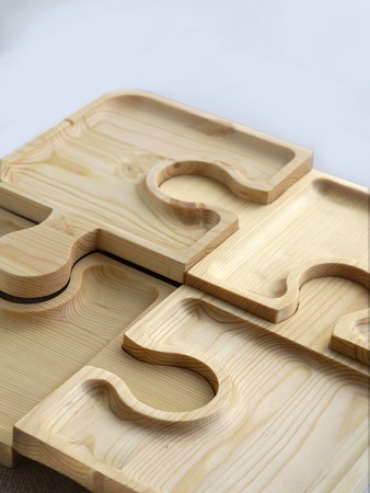 Менажница Пазл, 4 части, ширина 350мм, длина 350мм