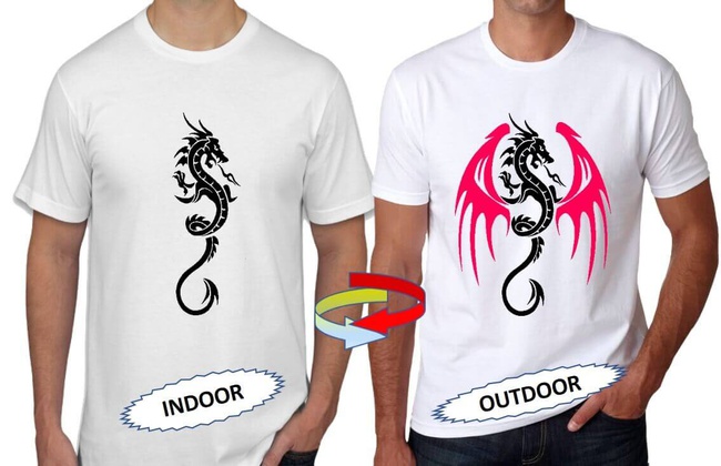 Nano teknolojik görünmez desenli özel t-shirt