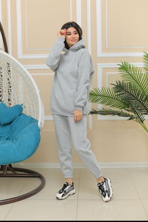 Толстовки двойка с брюками и капюшоном