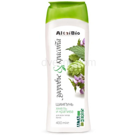 Шампунь AltaiBio «Хмель - Крапива», 400 мл.