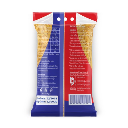 Pipe macaroni, 3 kg, Short cut pasta all shapes, Super Q brand