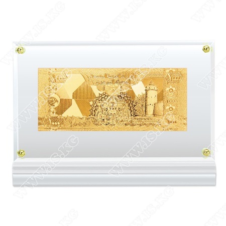 Банкнота EPOS "100$" в акриле покрытие золото