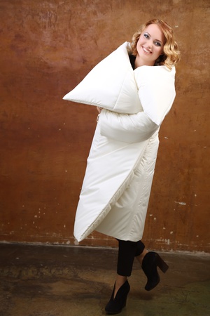 Дизайнерский женский пуховик (зима)