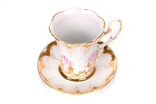 Бокал с блюдцем 500 мл Солнечный (Рельефный)