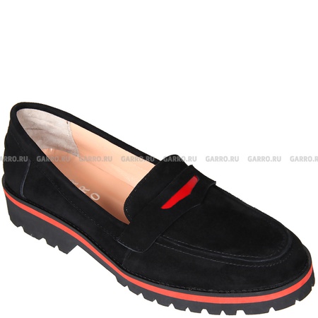 Туфли 7764 чёрные, натуральная замша