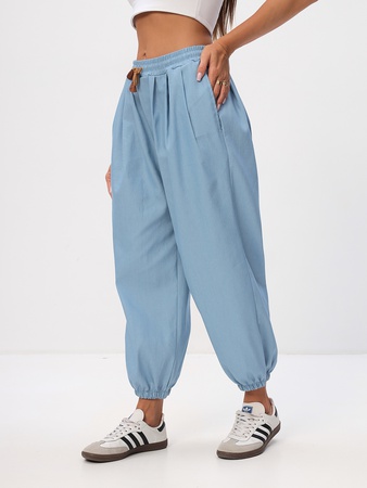 Штаны Тоджи укороченные широкие джинсовые