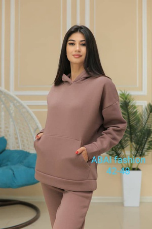 Толстовки двойка с брюками и капюшоном