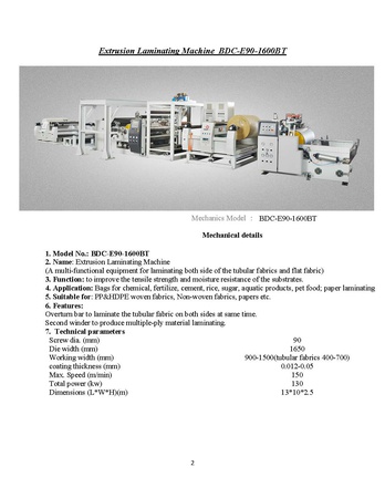 Plastik makineleri; Laminasyon ve Baskı makineleri