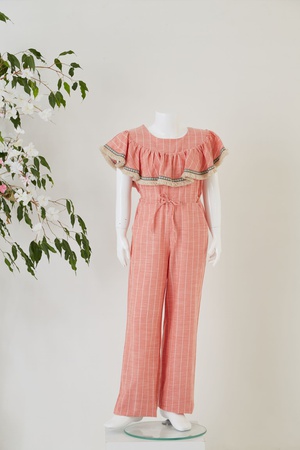 Çizgili Kız Çocuk Tulum