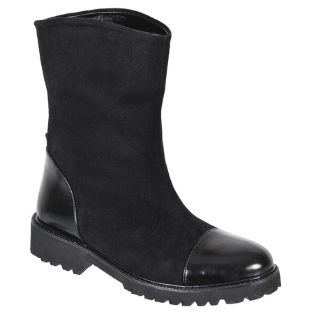 Женские ботинки, натуральные замша и кожа <G1088>