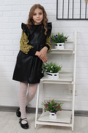 Двойка сарафан и кофта, ткань эко-кожа лапша хб прадо, размер 36,38,40,42