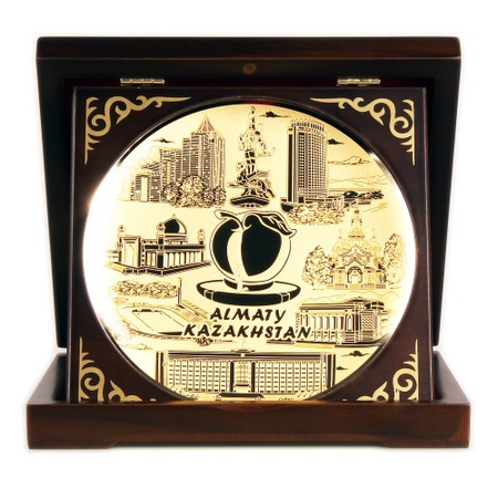 Плакетка настольная "Виды города Алматы - Казахстан"