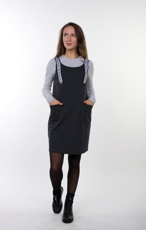 САРАФАН МОЛОДЁЖНЫЙ С РЕПСОВОЙ ЛЕНТОЙ