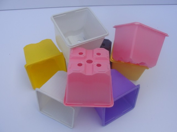 Teknik saksı, kare 8 * 8 * 7 cm