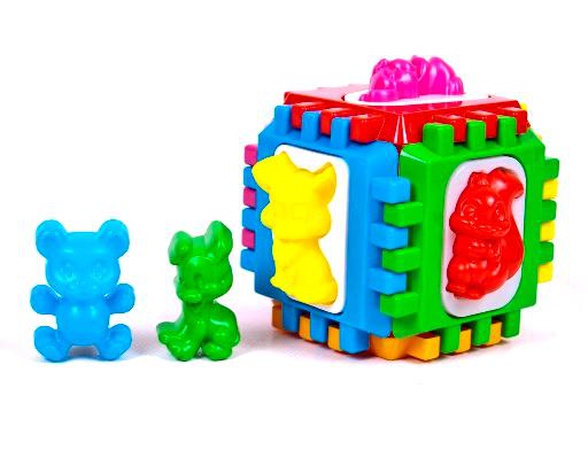 Фигура логика Кубик большой с животными (18шт)