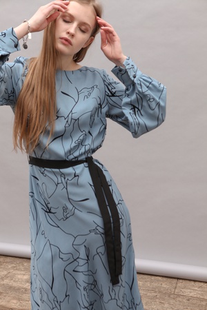 ПЛАТЬЕ ПРИНТ «НИТКА»