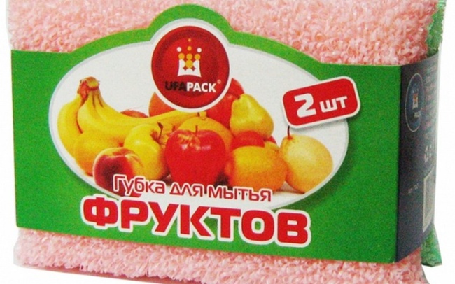 ГУБКА «UFAPACK» ДЛЯ МЫТЬЯ ФРУКТОВ