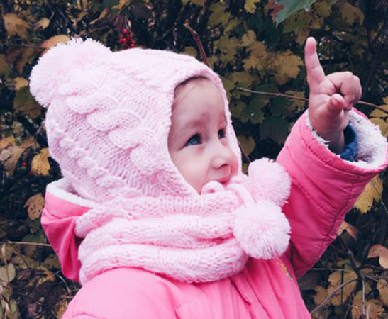 Детский комплект: Шапка + хомут