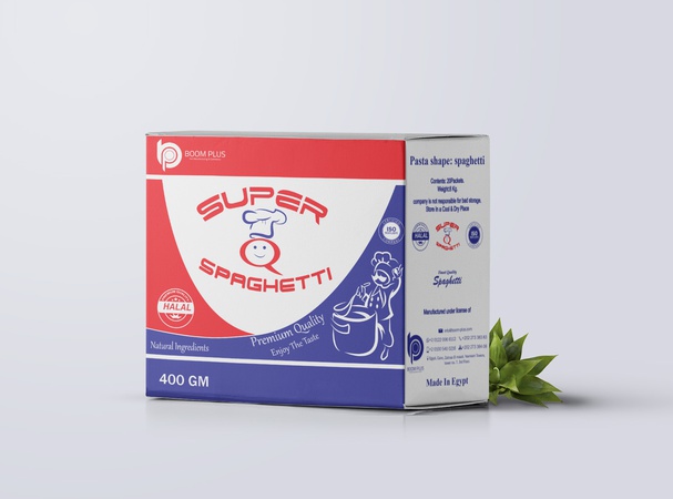 Длинные макароны, 400 г, Макароны спагетти бренда Super Q, Высокое качество