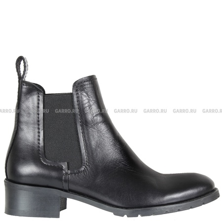 Ботинки 7055 чёрные, натуральная кожа, байка