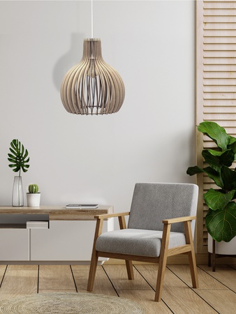 Tasarımcı tarzında ahşaptan yapılmış parametrik armatür