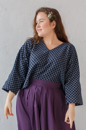 Кроп-Топ c принтом в горошек