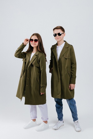 Пальто тренч для девочек и мальчиков