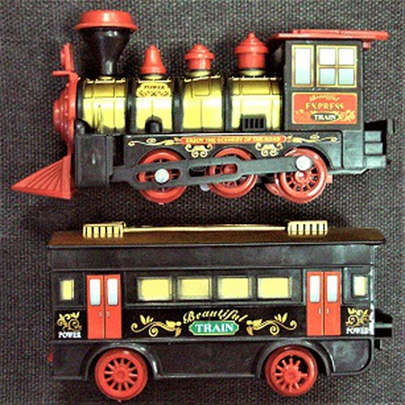 Паровоз c вагоном 829-5 сет, звук, инерция в сетке