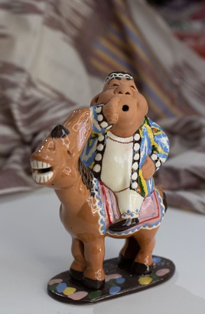 bir eşek üzerinde büyükbaba