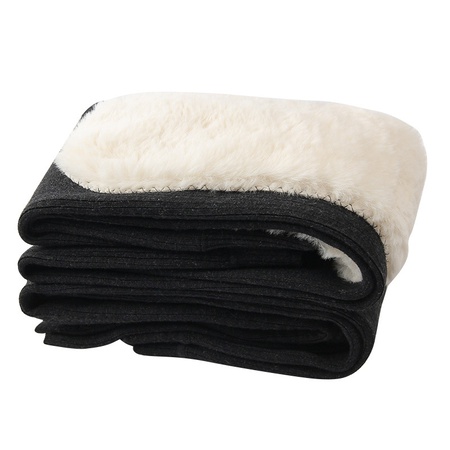 Осенние и зимние новые мужские и женские шерстяные брюки с флисом и толстой белой шерстяной наколенником на талии, поддерживающие кашемировую подошву с высокой талией, теплые шерстяные брюки