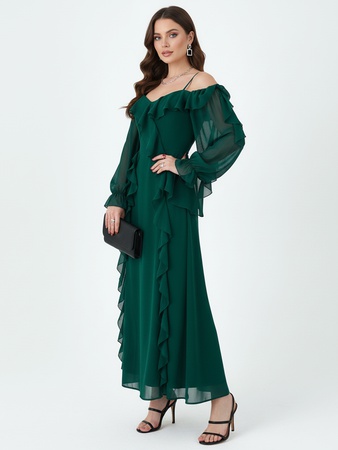 Нарядное длинное платье для нового года