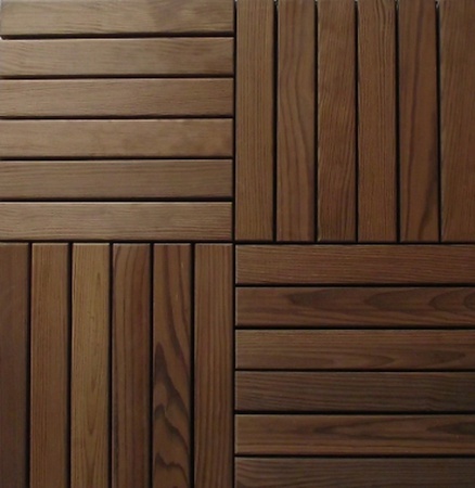 Садовый паркет (ясень, клен) TileWood 300х300х20