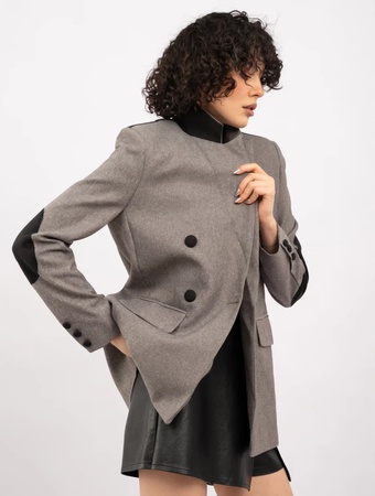 Пиджак оверсайз удлиненный с поясом