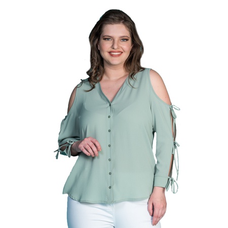 Креповая рубашка большого размера