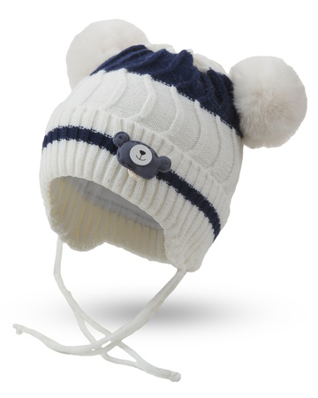 Bebekler için bağcıklı kışlık şapka