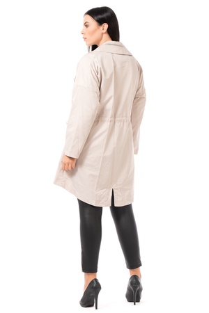 Büyük Beden Beli Büzgülü Parka