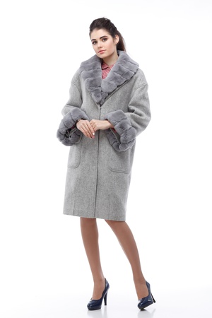 Зимнее пальто Монро с утеплителем, шерсть Италия