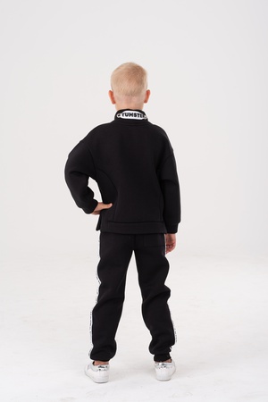 Свитшот черный с люверсами и тесьмой Yumster YC.02.09.003