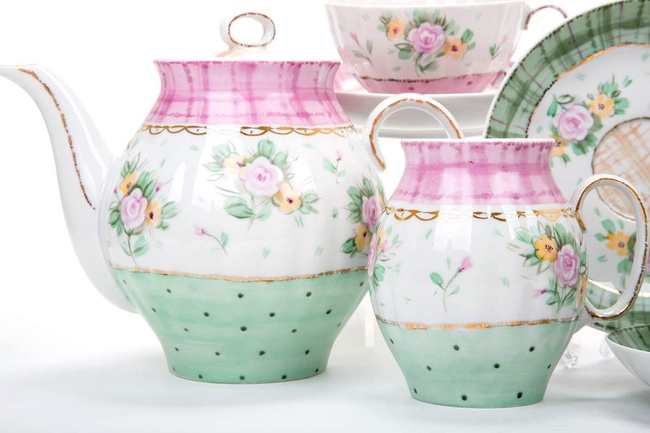 Сервиз чайный 15 предм. Белый лебедь Кантри