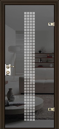 Двери Тип 400Ш Зеркало черный