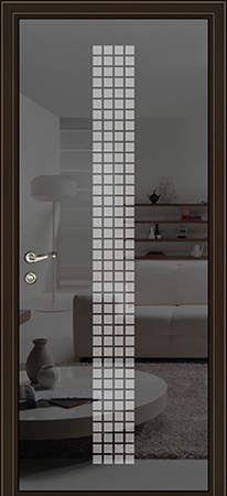 Двери Тип 450Ш Зеркало черный