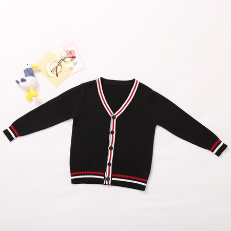 Новый британский школьный стиль, детский свитер, хлопковая вязаная школьная форма, кардиган с длинными рукавами, весенне-осенний свитер, классная одежда