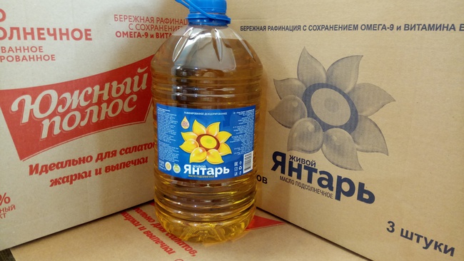 Подсолнечное масло "Живой янать", 5 литров