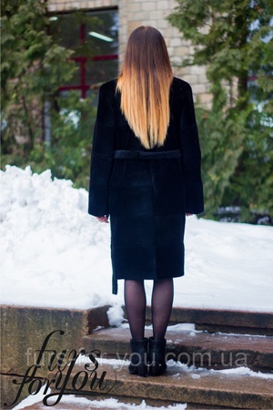 Метровая шуба из нутрии "Плюшка"