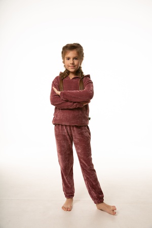 Костюм из вязаного велюра малиновый Yumster YG.21.42.007-110