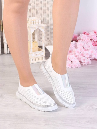 Слипоны кожаные женские летние